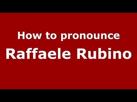 How to pronounce Raffaele Rubino (Italian/Italy)  - PronounceNames.com
