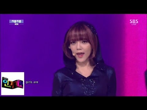 [AoA (AoA)] is just popular @ Inkigayo Inkigayo 141130