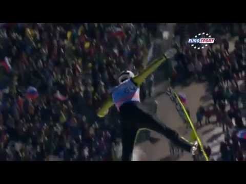 Jurij Tepes Planica 2013 80m Fall Crash Helmet Camera