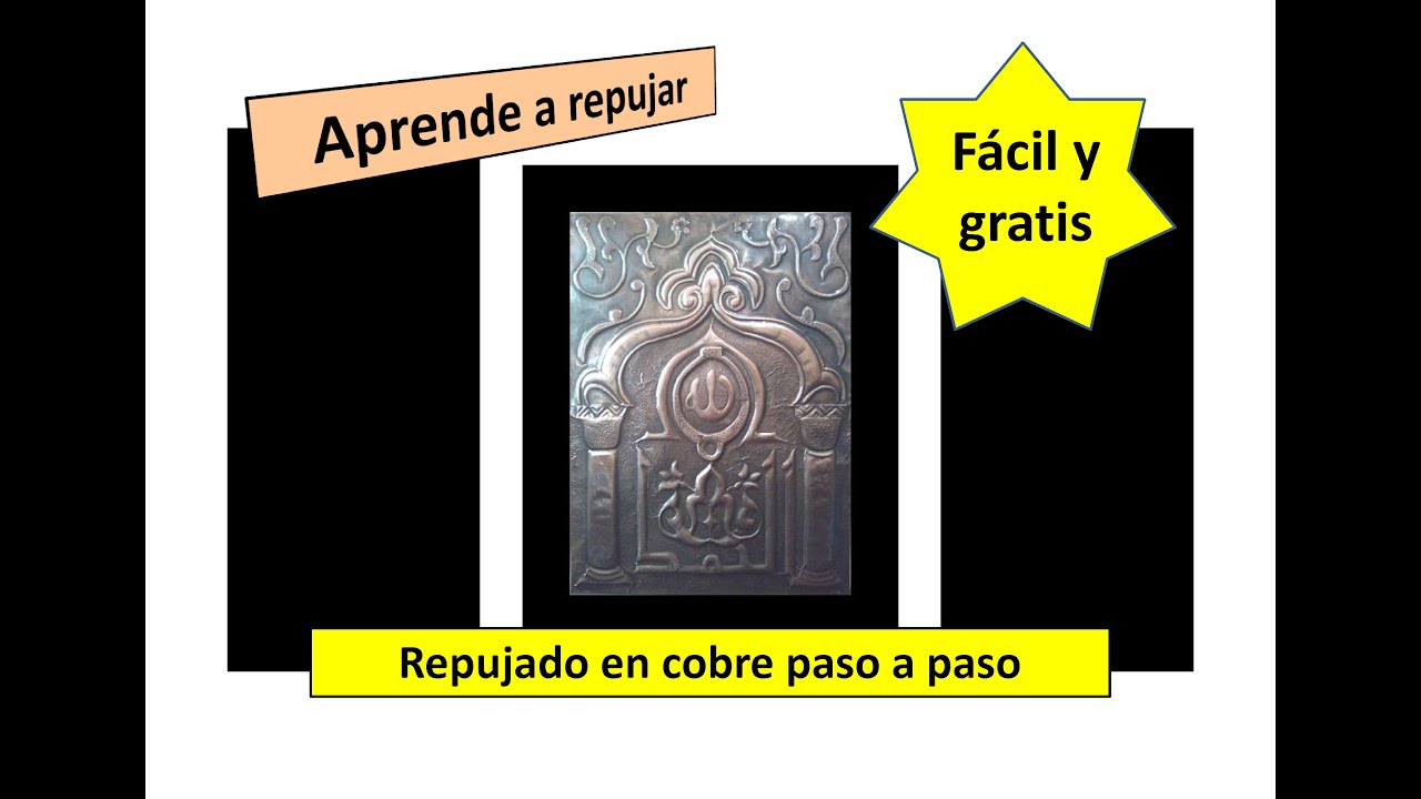 Repujado en cobre paso a paso - Copper embossing step by step