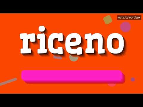 RICENO - HOW TO PRONOUNCE IT!?