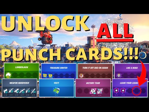 How to Get All *PUNCH CARDS* in Fortnite Chapter 2 Season 3! (Complete Punch Card Guide)