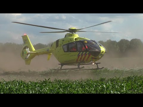 Lifeliner 3 vertrekt na Medische Noodsituatie aan De Wikke in Heesch