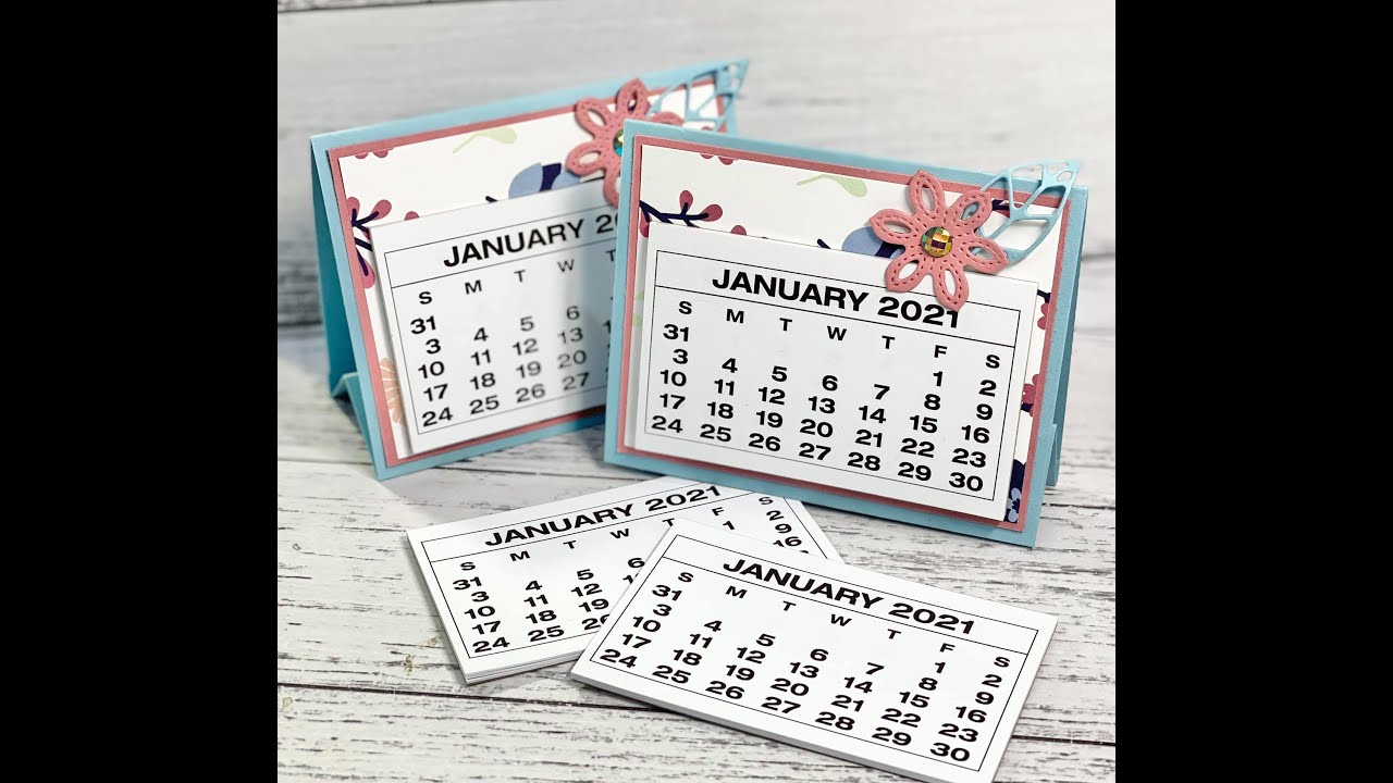Make a Cute Mini Desk Calendar in 5 minutes using Stampin Up! Products Stamping With DonnaG!