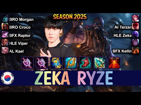 HLE Zeka RYZE vs SYNDRA Mid - Patch 25.11 KR Ranked | lolrec