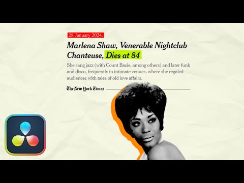 Vox Style Newspaper Animation - Davinci Resolve 18 Tutorial