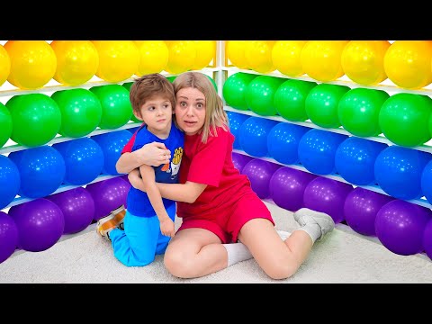Eva and Balloon Cube Challenges and other funny stories