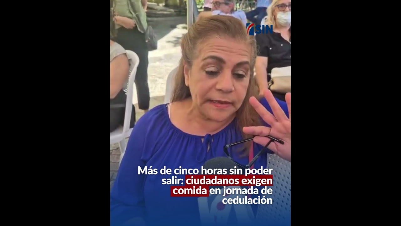 Ciudadanos exigen comida en jornada de cedulación