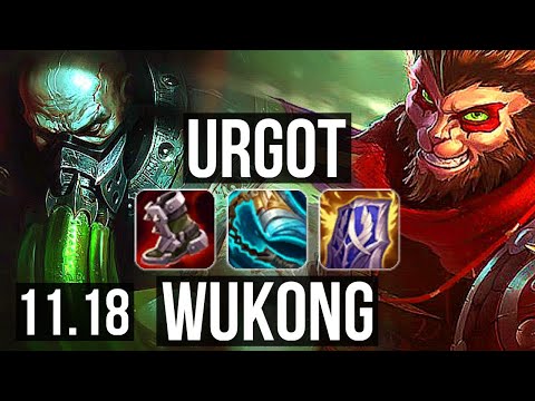 URGOT vs WUKONG (TOP) | Rank 2 Urgot, Legendary, 13/3/6 | NA Challenger | v11.18