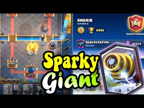 Shoaib INSANE GIANT Sparky! STRONGEST SPARKY DECK —Clash Royale