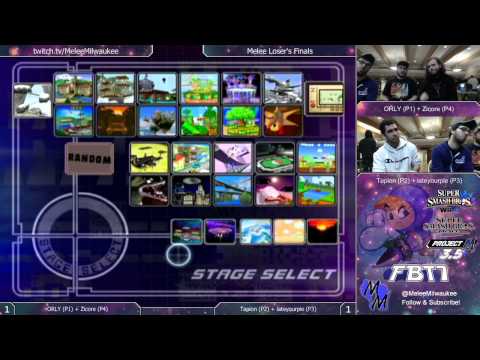 FBT7 - ORLY (P1) + Zicore (P4) vs Tapion (P2) + iateyourpie (P3) - Melee Doubles Loser's Finals