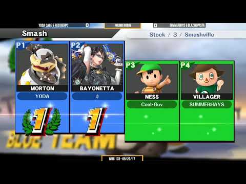 WBB #103 | BlazingPasta & Summerhays vs red berpo & Yoda Cage - Round Robin - Smash 4 Doubles