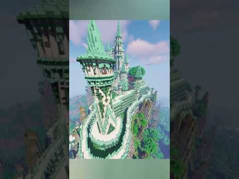 Crazy Minecraft Castle! With Minecraft shaders! #shorts