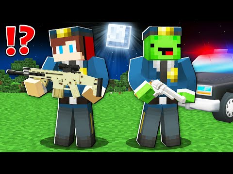 Unbelievable: Mikey and JJ become cops in Minecraft! (Maizen)