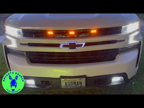 How to install some Raptor style grill lights fast and easy in a Silverado