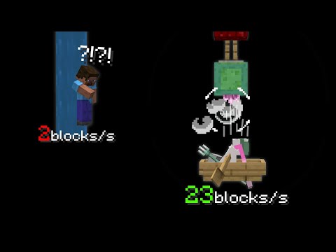 FASTEST way to BUILD DOWN in Minecraft