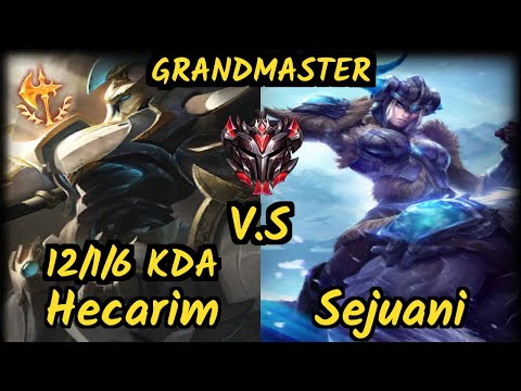 OPT Meteos (HECARIM) vs SEJUANI - 12/1/6 KDA JUNGLE GAMEPLAY - NA Ranked GRANDMASTER v9.7