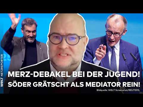 RUST: Junge Union lässt Merz beim Deutschlandtag nicht vom Renten-Haken! Jubel für Markus Söder