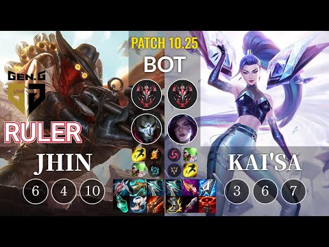 GEN Ruler Jhin vs Kai'Sa Bot - KR Patch 10.25