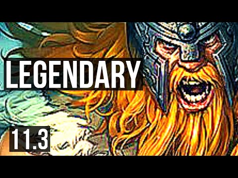 OLAF vs SKARNER (JUNGLE) | 16/2/8, 65% winrate, Legendary, 300+ games | BR Master | v11.3
