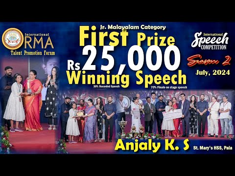 Season 2 Jr Eng1st Prize  Speech - Anjaly K. S