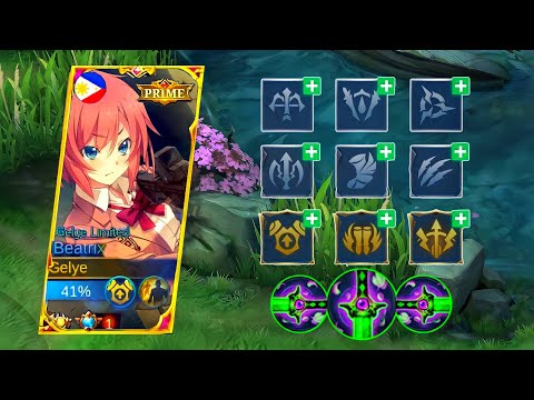 TOP GLOBAL BEATRIX ONE SHOT BUILD AND EMBLEM!! 36 KILLS + UNLI SAVAGE🔥