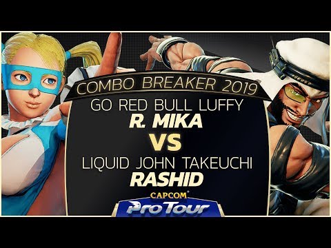 GO Red Bull Luffy (R. Mika) vs Liquid John Takeuchi (Rashid) - Combo Breaker 2019 Top 96 - CPT 2019