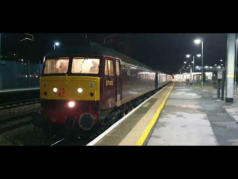 West Coast Railways 57010 TnT 57012 on The North Eastern Markets Christmas tour @ Swindon 03/12/22