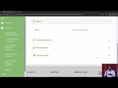 How tenders are handled in EGP