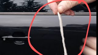 unlocking a car door with a piece of string