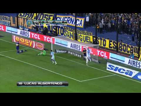 Gol de Albertengo. Boca 1 - Rafaela 1. Fecha 3. Torneo Inicial 2013. Fútbol Para Todos