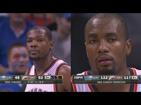 2014.02.23 - Kevin Durant & Serge Ibaka Full Combined Highlights vs Clippers