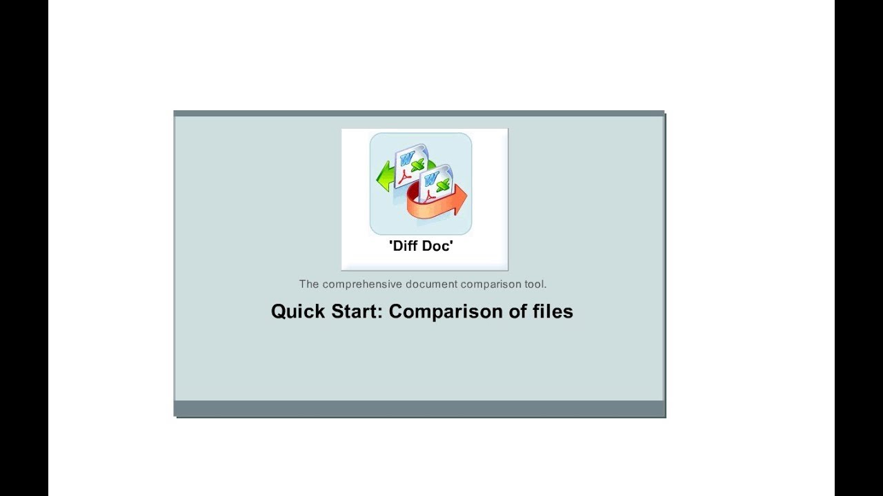 'Diff Doc' Quick Start Tutorial Video