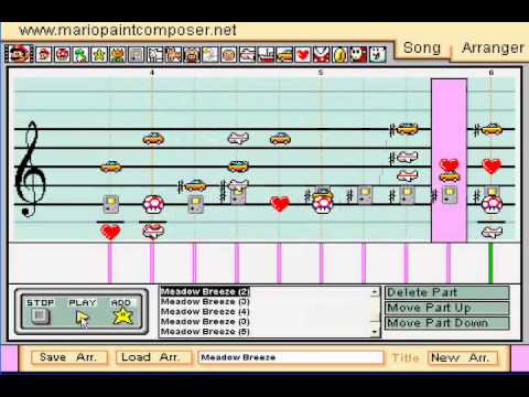 Mario Paint: Meadow Breeze - Kirby Mass Attack
