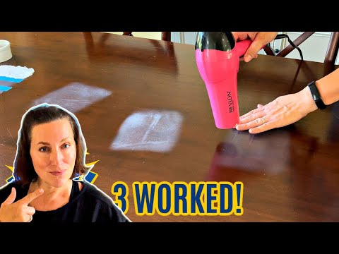 Testing 7 EASY Ways To Get A Heat Stain Out Of Wood! 🤓 Clean With Me