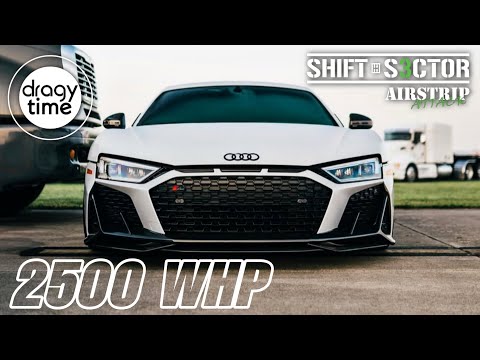 2500 WHP Audi R8 V10 TWIN TURBO | Extreme fast acceleration 0-386 Km/h & 0-240 mph 