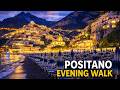 Positano Evening Walk Amalfi Coast Sunset Old Town Music On The Rocks 4K60fps