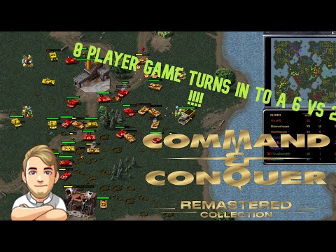 8  player game turns in to a 6 VS 2 Again..!!!!  Command and Conquer Remastered Collection Red Alert
