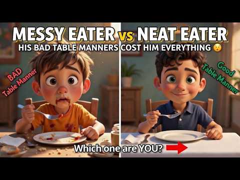 Messy Eater vs Neat Eater 🍽️ | Good Table Manners vs Bad Table Manners  | Why Table Manners Matter