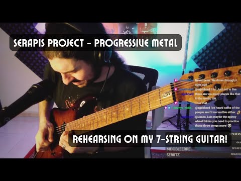 SerapiS Project - Progressive Metal - Rehearsing on my 7-string guitar! #ernieball #musicman #jp15
