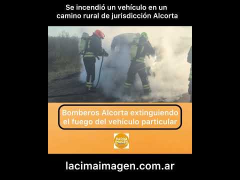 Se incendió un vehículo en un camino rural de jurisdicción Alcorta (Santa Fe) el sábado 14/2/26