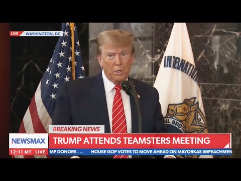 Trump meets with Teamsters union, pretends they'll support him