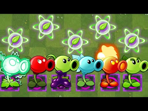 PvZ 2 Challenge - All Peashooters & Other Plants Level 1 Vs Grave Stone