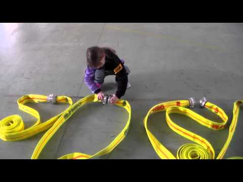 SDH Bahno MH mladší v Místku 2.3.2013 - hadicová štafeta