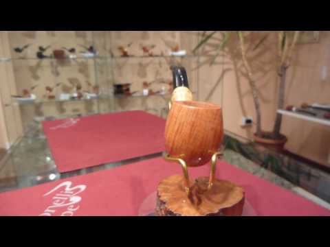 Pipa radica e bambù bent fatta a mano - www.paronellipipe.it