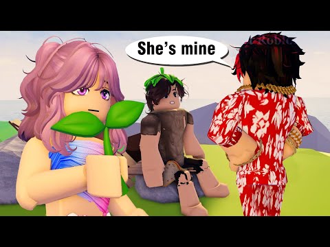 I'm stuck on a desert island with 2 hot guys | Violet Roblox TV