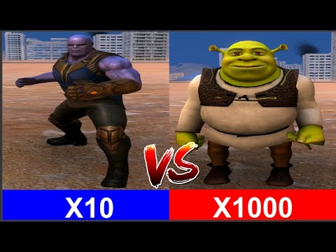 thanos Vs 1000 SHREK (1 vs 1) - Ultimate Epic Battle Simulator