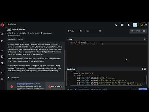 Codewars Python Freudian Translator