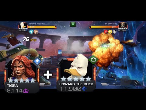 Howard The Duck w/ Tigra Synergy - Labyrinth Star-Lord Takedown