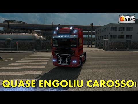 DAF XF Quase engole carosso! Subindo Top com 100 Toneladas! ETS2
